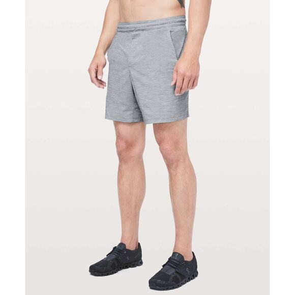 (S) $68 Lululemon Pace Breaker Short *Linerless 7" Heather Grey - Picture 1 of 6
